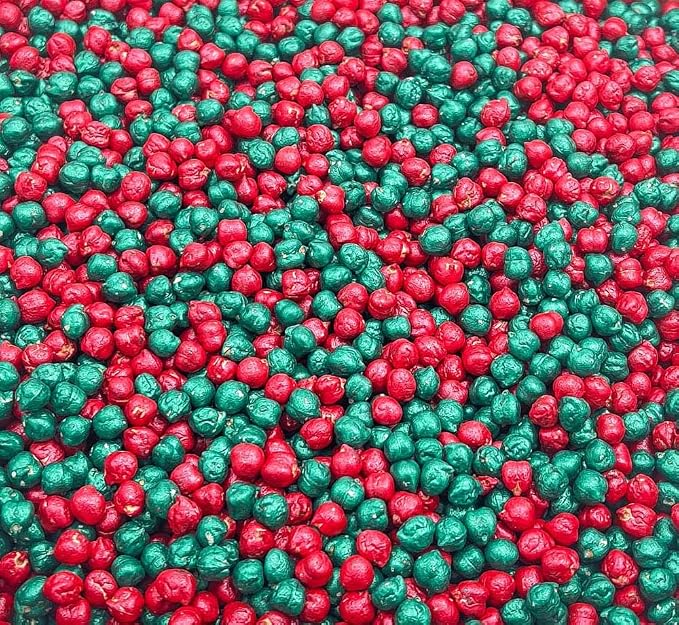 Colored Chickpeas for Sensory Play and Sensory Bins - Many Different Seasonal Colors (4 Cups, Christmas1)