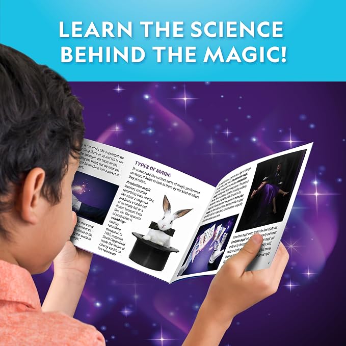 National Geographic Mega Magic Kit with 75+ Tricks for Kids Ages 8-12 | Perform Classic Illusions, Performance Props, STEM Learning, Video Instructions from a Professional Magician, Birthday Gift