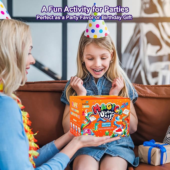 Kiditos Color-Changing Magic Water Elf Kit for Kids, DIY Craft Kit | 8 Gels & 10 Molds, Magic Aqua Fairy Water Gel Kit, STEM Science Activity, Party Favors & Birthday Gifts for Kids Ages 3+