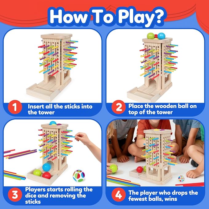 ROOCHKD Wooden Sorting Toy Montessori Color & Shape Sorter Class Activity | Fine Motor Game, Colors and Shapes Recognition, Gifts for Boys and Girls