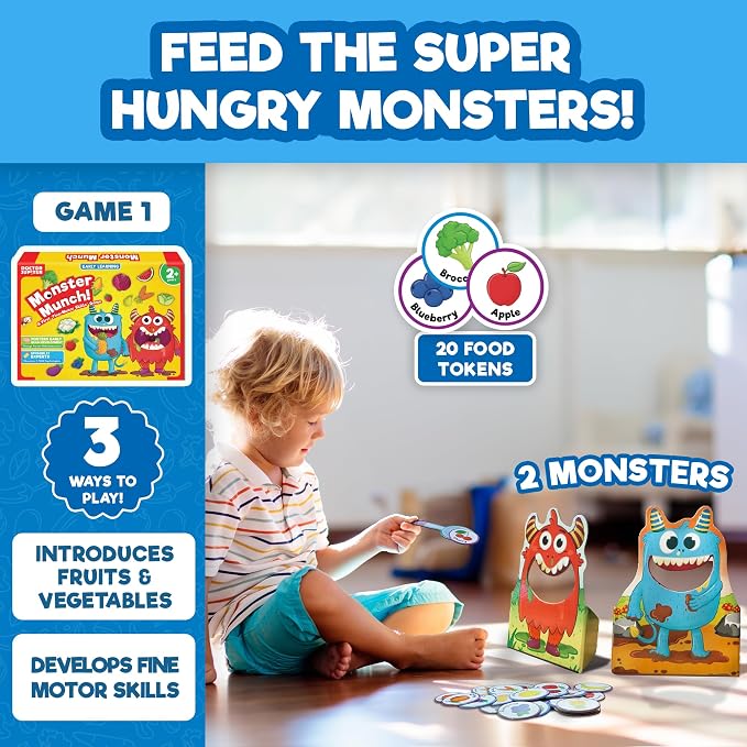 Doctor Jupiter My First Box of Games for Kids Ages 2-3-4 Year Old | Birthday Gift for Boys & Girls Ages 2,3,4, My First Box of Games, Montessori Educational Toy, Learning Activity Set