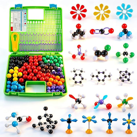 EXBEPE 406 Pcs Chemistry Molecular Model Kit,Organic & Inorganic Molecule Building Set,STEM Educational Science Supplies for Middle High School College Students,Student Learning Gift