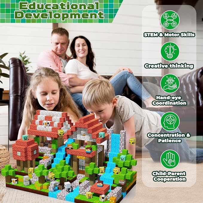 Magnetic Blocks-200PCS Magnetic Building Blocks, Magnets Cubes 2026 Upgraded Stacking Magnets for Kids Forest River Indoor Construction STEM Toys, Christmas Birthday Gifts for Boys & Girls Ages 3+