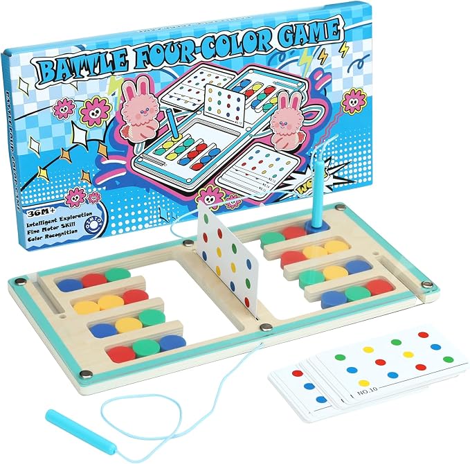 Color Matching Puzzle Toys, Montessori Brain Teasers Game for Kids, Road Trip Toys for Boys & Girls, Handheld Games for Travel, Ideal Christmas, Birthday Gifts