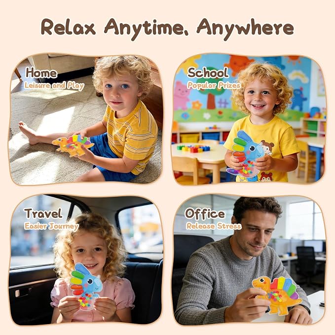 Color Sorting Toys Sensory Toys for Toddlers - 2 Pack Fidget Toys for Preschool Learning Activities, Cute Animal-Shaped Educational Montessori Toy for Kids, Squeeze Toys for with Color Stacking