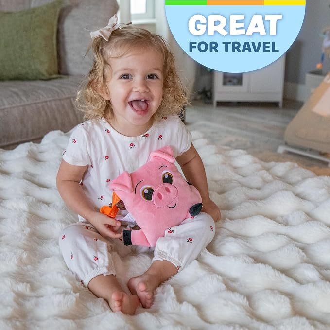 Buckle Toys, Boink Pig, Learning Activity, Develop Fine Motor Skills | Compact Travel Size, Perfect Calming Sensory Toys For Toddlers and Kids