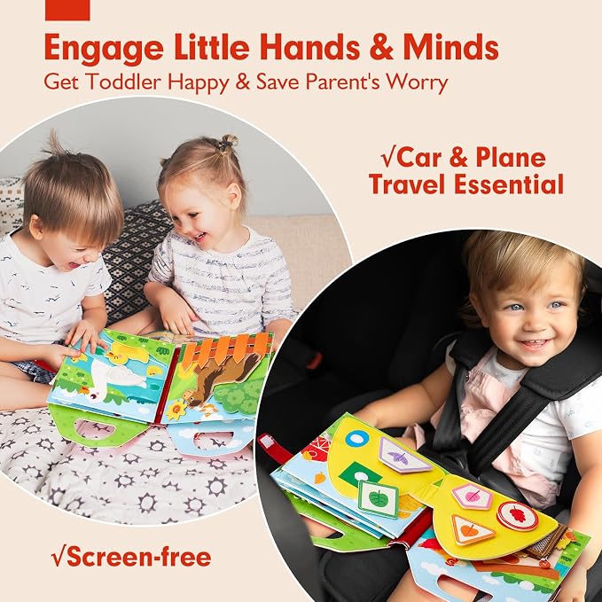 hahaland Busy Book for Toddlers 1-3 - Farm Animals Busy Board 1 Year Old | hahaland Busy Book for Toddlers 1-3 - Farm Animals Busy Board 1 Year Old