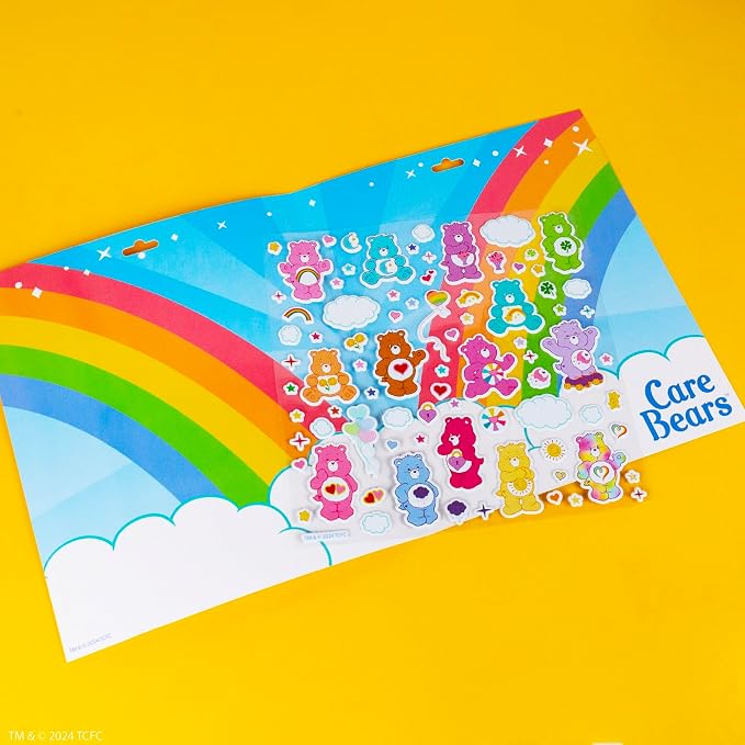 Horizon Group USA Puffy Sticker Playset for Kids, Care Bears