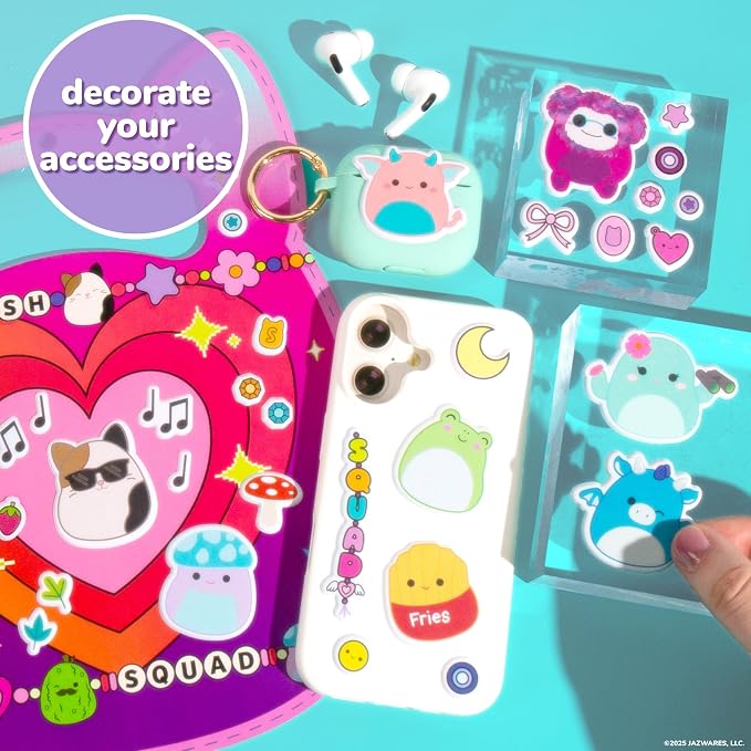 Horizon Group USA Puffy Sticker Playset for Kids, Squishmallows