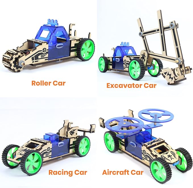 ButterflyEdufields 4in1 Cars Educational STEM Kits for Kids Ages 6-8-10-12 | Building car toys for boys | DIY 3D Wooden Puzzles car, Educational STEM Toys | Birthday Gift Toys for Ages 67 8 9 10 11 12