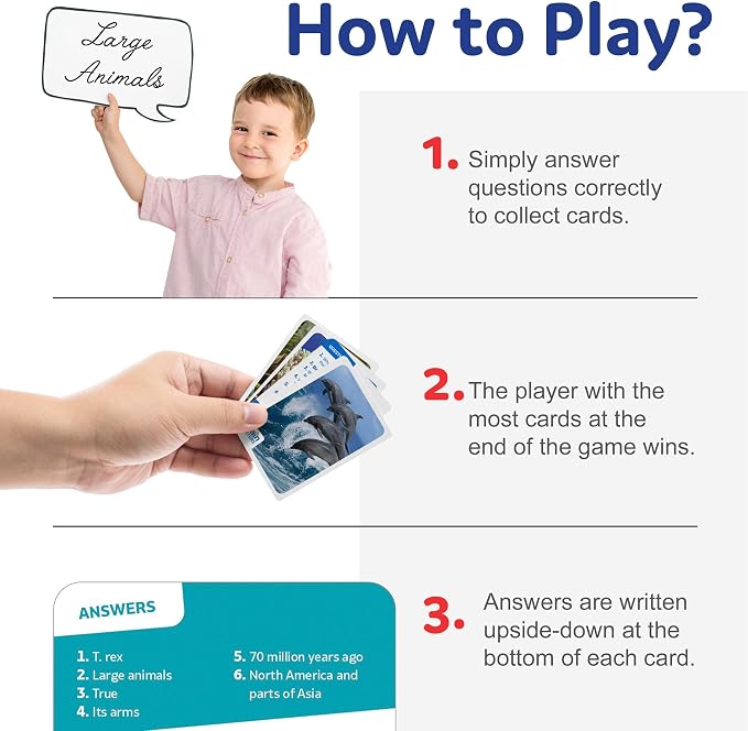 Brain Busters Trivia Card Set, Family Knowledge Cards Bundle with 120 Flash Cards - Multiple Choice Topics Including Environment, Sports, Ocean Life and Nature (Ages 6+)