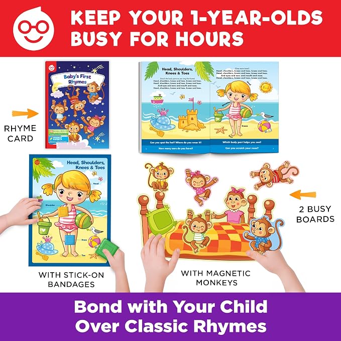 Doctor Jupiter Now I AM 1 Educational Learning Toy for 1 Year Olds | Set of Board Books and Fun Activities, Birthday Gift for Boys & Girls, Toddler Activities