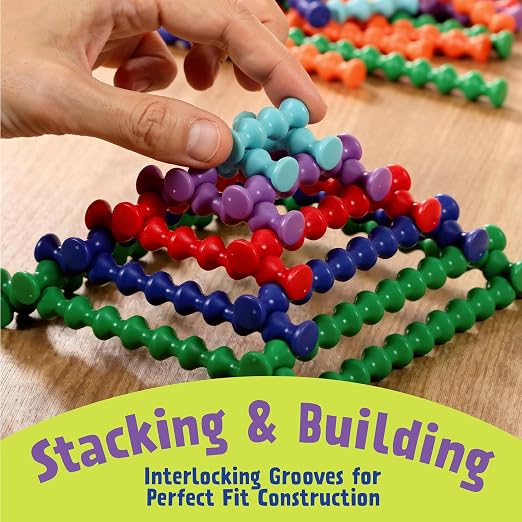 POPULAR PLAYTHINGS Playstix, Master Set 141 Piece, Building Sticks Kit | for Kids Ages 4 and Up, Construction Stem Building Toy Gift, for Boys & Girls, for Kids