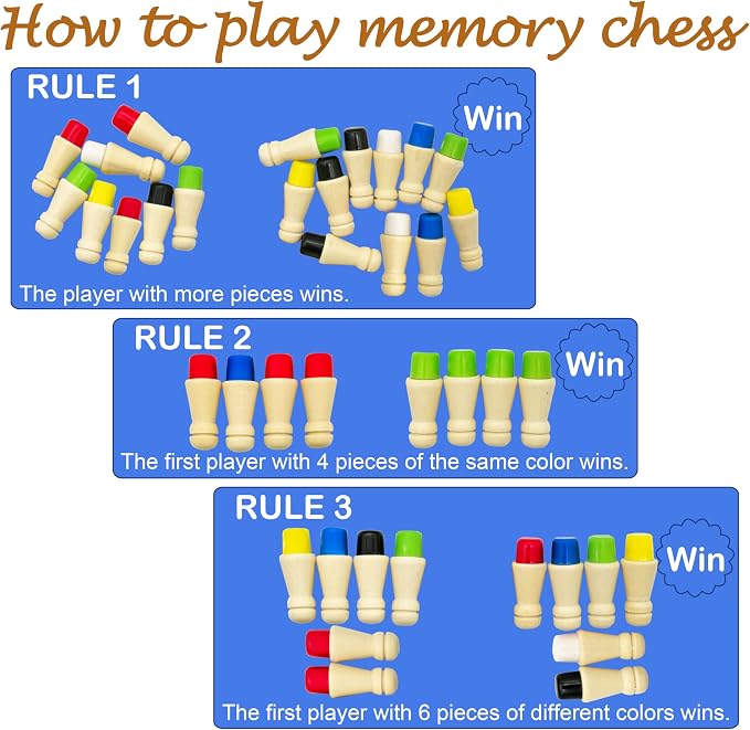 Easy Memory Games for Dementia Senior, Activities Dementia Patient | Wooden Color Matching Alzheimers Products for Elderly, Fidget Toy Sensory Busy Board Gadgets Peg Gift Cognitive Puzzle Craft