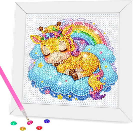Nardoll Diamond Art Kits - Arts and Crafts - Diamond Art Painting with Wooden Frame - GEM Art for Girls Boys Adults Beginners Home Wall Decor Gifts