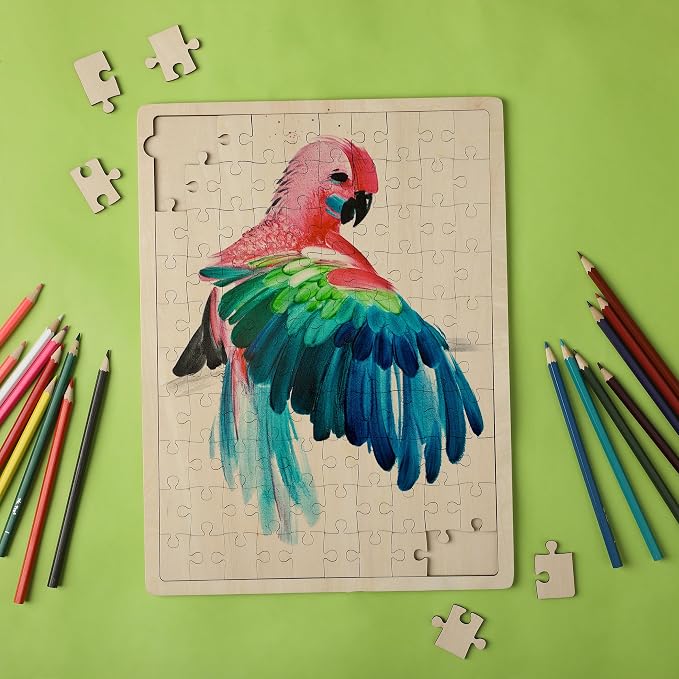 Mr. Pen- Blank Wooden Puzzle, 100 Pieces, 14.2" x 10.6" | Wooden Blank Puzzles to Draw on