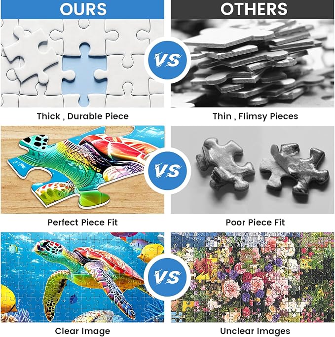 500 Piece Puzzle for Adults, Turtle Sea Animals Jigsaw Puzzles 500 Pieces | Birthday and Various Holiday Party for Family Adult, Funny Puzzle for Adults, 20.5x15 in