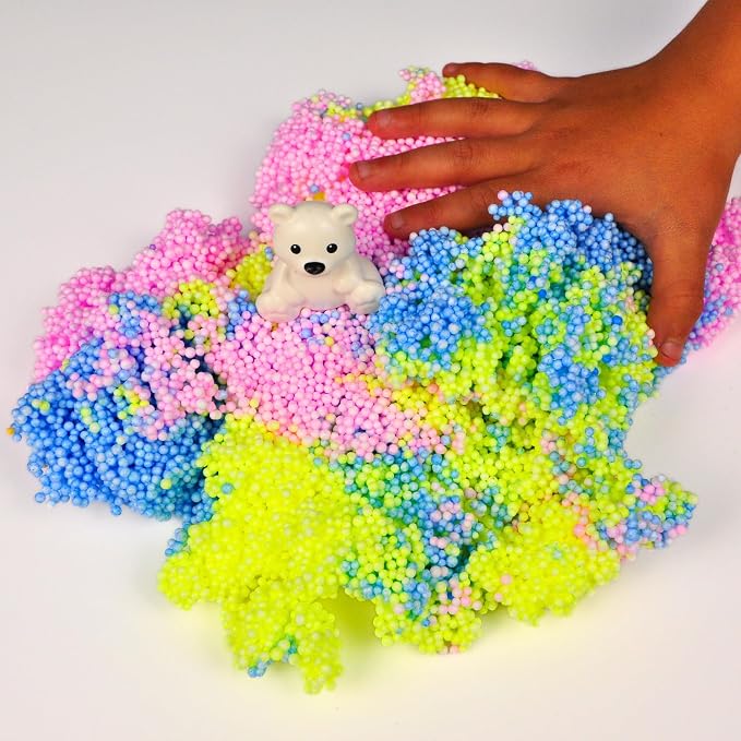 Silly Foam, Creative Modeling Foam Beads, 2-Pack of 6 Neon Pastel Colors, Perfect for Preschool and Kids, Arts & Crafts, Sensory Play, STEM, Travel Toy, Easter Basket Stuffers, Non-Toxic (Age 3+)