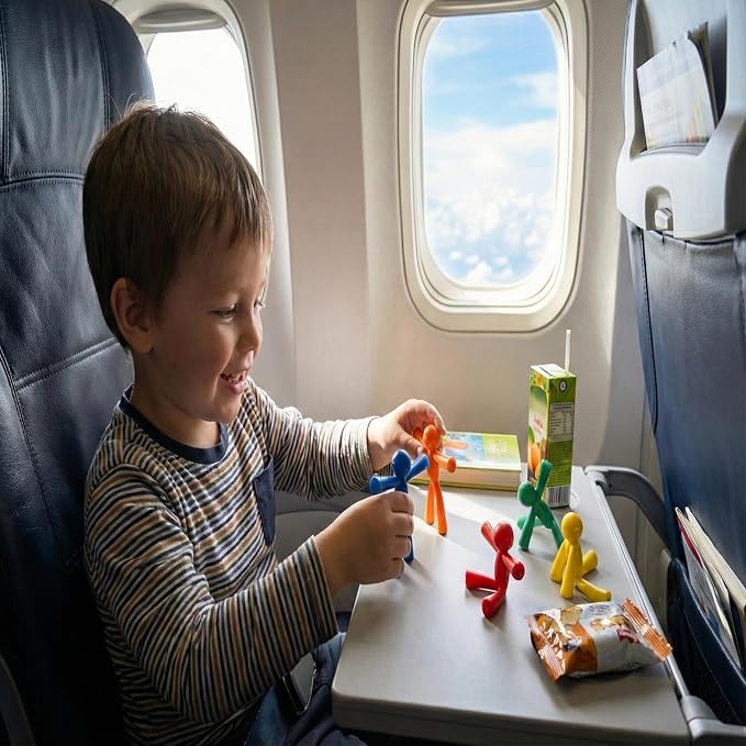 MAGMEN Magnetic People Figures-10 Pc Kids Magnet Men Travel Toy Characters | 3 in. poseable fidgets, magnets securely embedded. Quiet car and desk play. Party favors. w/metal play tin