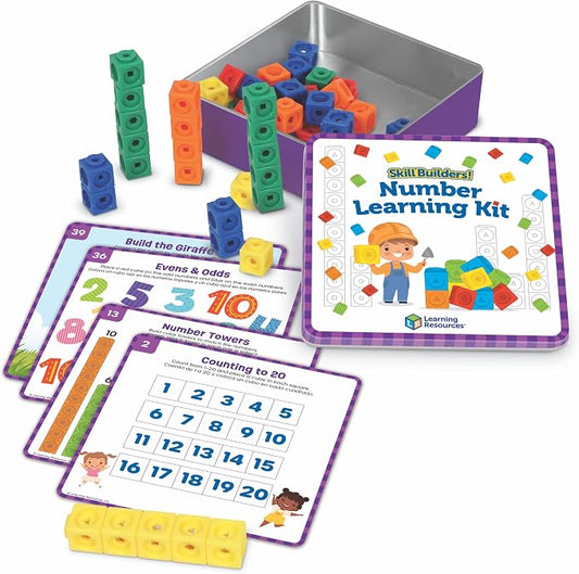 Learning Resources Skillbuilders Numbers Learning Kit | Math Manipulatives, Linking Cubes, Homeschool Supplies, Preschool Classroom Must Haves, Toddler Activities