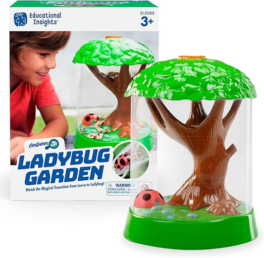 Educational Insights GeoSafari Ladybug Garden - Ladybug House with Live Ladybugs, Bug Catching Kit, Terrarium Kit for Kids & Toddlers, Bugs for Kids, At Home STEM Bug Habitat for Boys & Girls Ages 3+