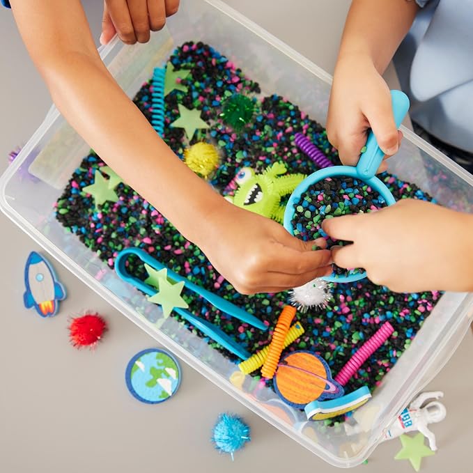 Creativity for Kids Sensory Bin: Outer Space Toys - Preschool and Toddler Sensory Toys, Kids Gifts for Boys and Girls Ages 3-5+, 10.25 x 14.5 x 4.75 inches