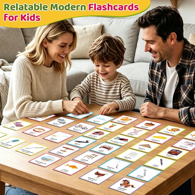 gisgfim 100 PCS Go Together Memory Matching Game Associations Learning Flashcards Educational Vocabulary Sorting Concentration Memory Card for Preschool Ages 3-8 A Fun & Fast Activities Matching Games