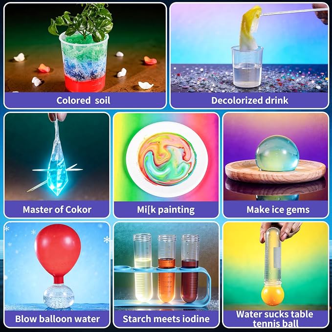 Science Kit with 220+ Science Lab Experiments, DIY STEM Educational Learning Scientific Tools for 3 4 5 6 7 8 9 10 11 Years Old Boys Girls Kids Toys
