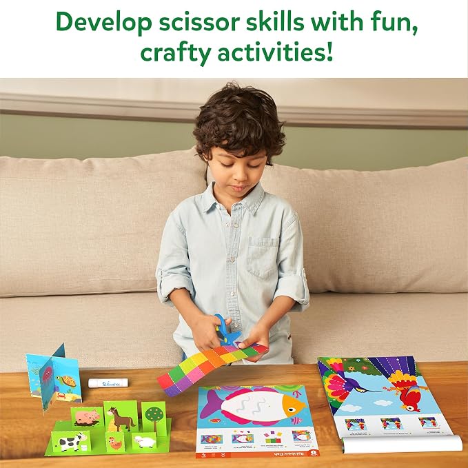 Skillmatics Snip Snip Animals, Scissor Skills Toy, Felt Craft Gift for Kids | Cutting Activity, Safety Scissors, Fine Motor Skills for Preschool, Screen-Free, Learning Toy, Girls & Boys Ages 3, 4, 5, 6