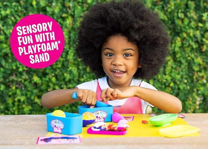 Educational Insights Playfoam Sand Ice Cream Sundae Set - Preschool Sensory Toys for Kids 3-5, Pretend Play Toddler Toys, Non Toxic Play Sand Kit, Sensory Table Activities for Kids