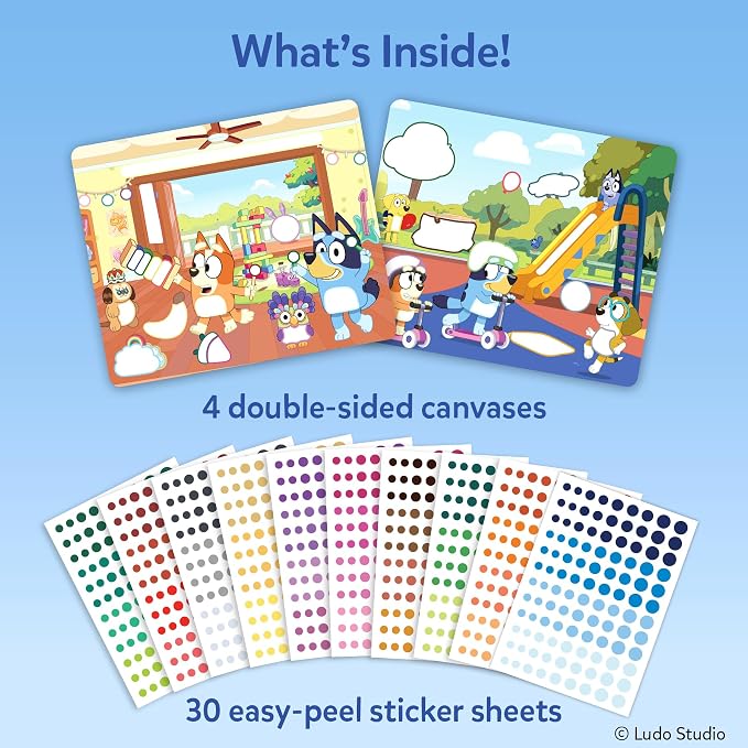 Skillmatics Dot It Bluey – Sticker Art, Travel Toy, Craft Kit for Kids | 500+ Stickers, Craft Kits, Bluey, Bingo and Friends, DIY Activity for Toddlers, Gift for Boys & Girls Ages 3, 4, 5, 6, 7