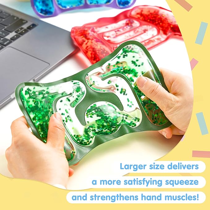JOYIN 4 Pcs Sensory Fidget Toys for Kids, Sensory Toys for Autism ADHD Fidget Toy Tubes Stress Toys for Kids, Autism Hyperactivity, Stress Relieve, Fidgets Toy for Classroom, Easter Party Favors