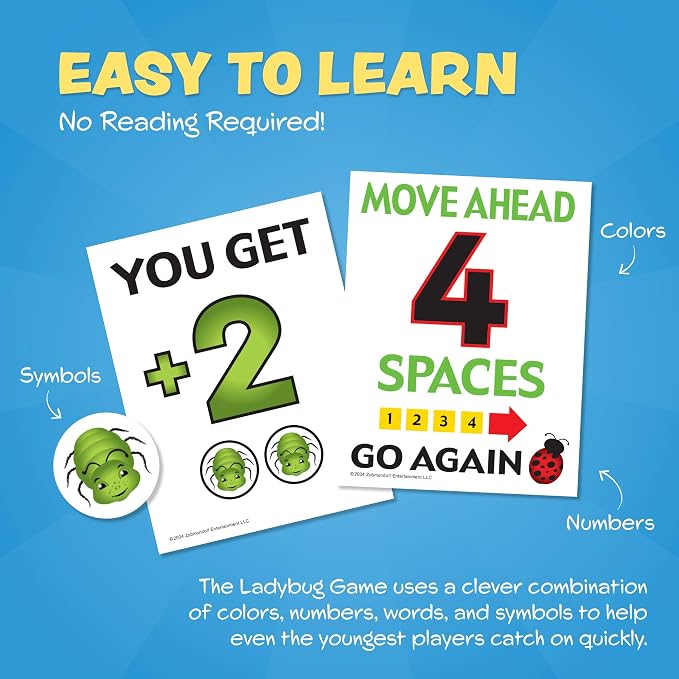 The Ladybug Game! Award Winning Kids Board Game. A Super Fun, Educational Game Your Kids and Will Love! Easy to Play, Perfect for - Birthday Gifts, Travel, Home, Parties, at Grandparents Home!