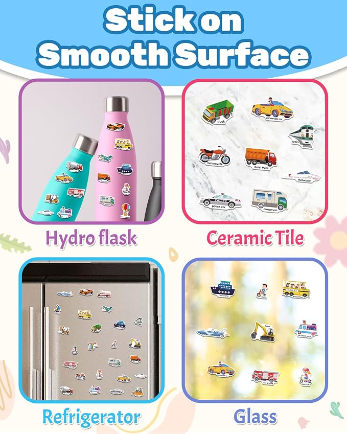 Benresive Reusable Sticker Book for Toddlers, Travel Stickers for Kids | Toddler Travel Activities Toys, Birthday Gifts for Boys & Girls, Airplane Travel & Road Trip Essentials Kids