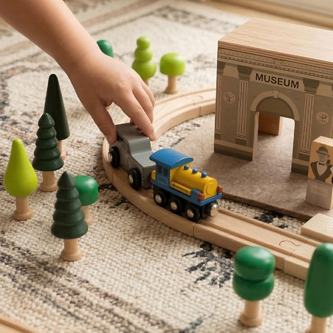 10-Piece Wooden Toy Trees Set – Unique Miniature Model Trees for Crafts, Dioramas, and Fairy Gardens – Wood Forest Trees for Projects, Cake Toppers, and Kids' Play
