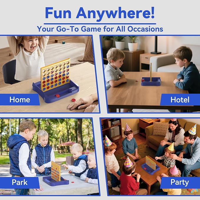 Pup Go 4 in a Row Game Large, Board Game for Kid, Four in a Line, Line Up 4 | Classic Family Fun Games for 3 4 5 6 7 8 9+ Year Old Children Boys Girls Adult, Travel Table Games, Plane Activities (Yellow)