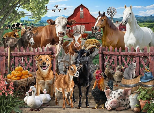 Puzzles for Kids Ages 6-8 8-10 - 200 Piece Puzzles - Farm Animals Puzzle | 200 Piece for Learning Educational Puzzles .Puzzles for 6 7 8 9 10 11 12 years old boys and girls.Learning Puzzle Toy