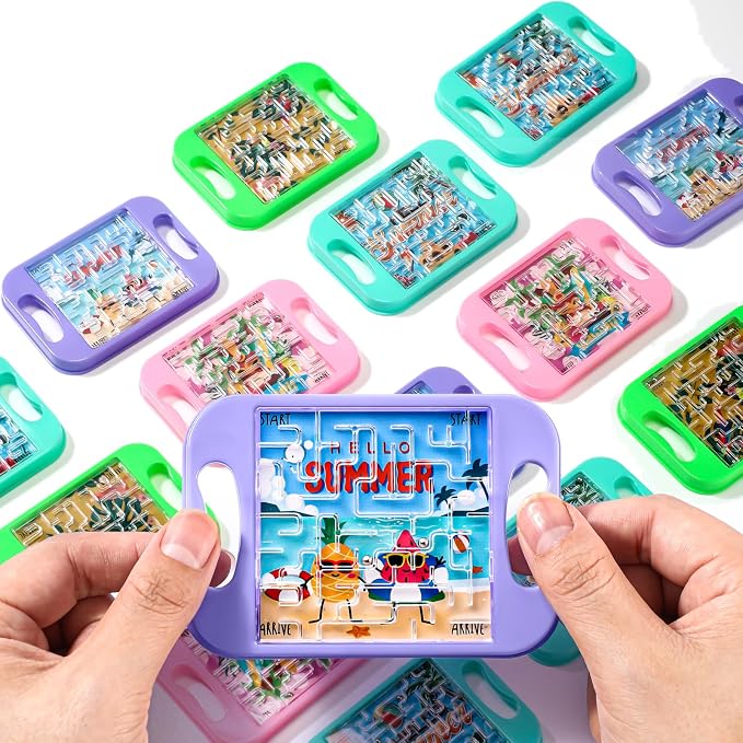 JellyArch 36 Pcs Mini Maze Puzzle Bulk for Kids Maze Cubes, Summer | Small Educational Handheld Puzzle Brain Teaser Back to School Classroom Exchange Gifts for Students Adults
