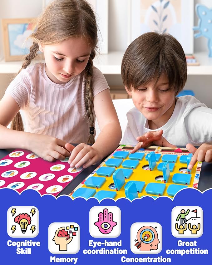 Matching Memory Game for Kids, Travel Toys Games Activities for 3-5 4-8 | Board Games 4-6, Car Games, Airplane Toys, Kids Toddler Road Trip Activities Essentials, Boys Girls Birthday Gifts