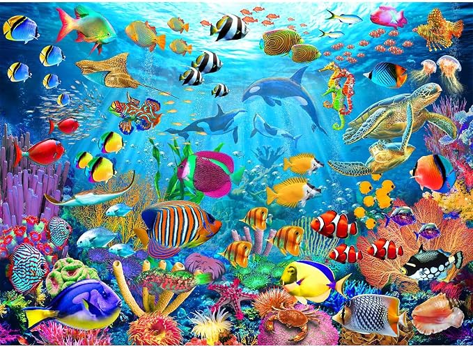 Puzzles for Kids Ages 6-8 8-10 Year Old - 200 Pieces Ocean Underwater World | Educational Learning Toys Puzzles for Kids Ages 10-12, Gift for Boys and Girls, Home Decor