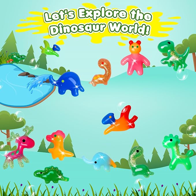 Aqua Fairy Water Gel Kit - Magic Water Elf Toy Kit - Water Pets - Dinosaurs DIY Squishy Maker Set - 12 Gels & 10 Molds - Make Your Own Squishies Sensory Toys - Water Toys - Gifts for Kids Ages 4+