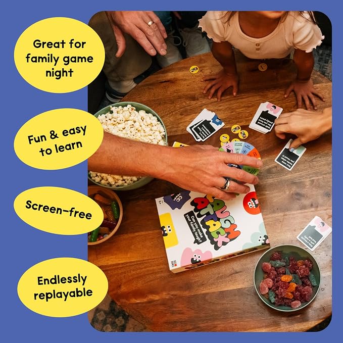 Laugh Attack | Don't Laugh Challenge Card Game for Kids & Families | Age 5+ | 200 Prompt Cards, 18 Laugh Tokens, 1 Spinner, 3+ Players, Kids Gift for Boys & Girls, Funny Game, Family Game Night