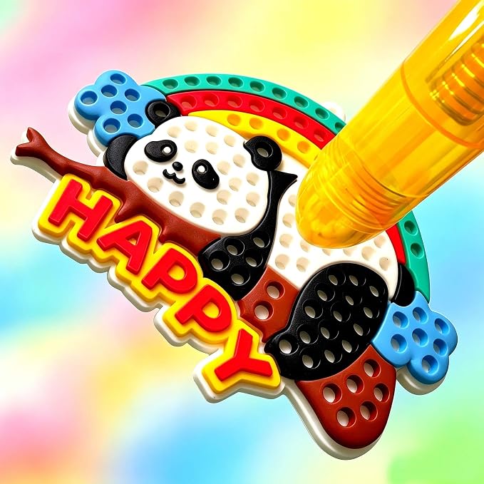 VattaFrast 30 Colorful Templates,Magical Bead Painting, Birthday Gift for Girls & Boys Ages 6-12 Years Old, 10 Bead Pens, Creative Arts Crafts Activity for Kids