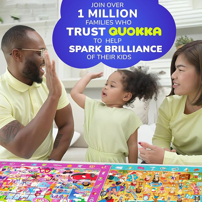 100 Piece Puzzles for Kids Ages 4-6 - 4 Jigsaw Kids Puzzles Ages 5-8 | Search and Find Artist-Crafted Illustrations with Daily Life, Hidden Objects - Educational Activity Puzzles for Kids Ages 4-8
