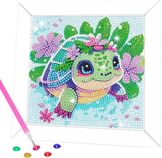 Diamond Art Kits - Crafts for Girls - Diamond Art Painting with Wooden Frame - Arts and Crafts - GEM Art Supplies Dots for Adult Beginners Home Wall Decor Gifts