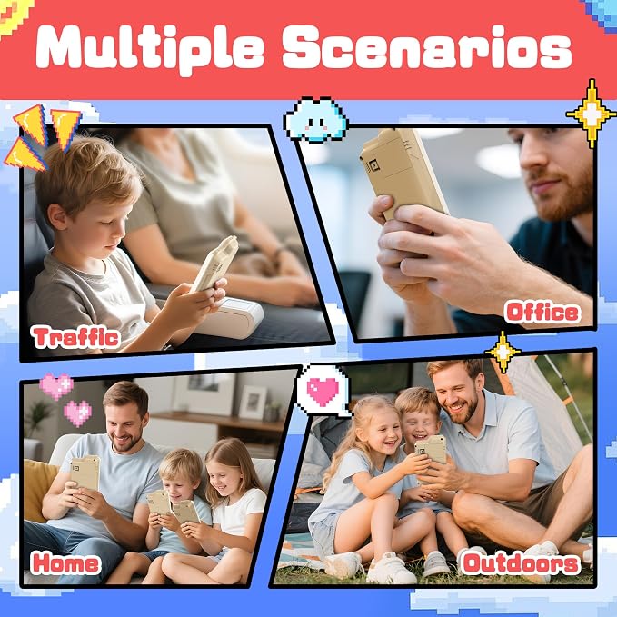 SMILESSKIDDO Kids Games Brain Teaser Slide Puzzle, with 1000+ Challenges | Original 3 Modes, Travel Toys Electronic Sliding Gifts for Boys & Adults, Fun Unblocking Logic Toy for Kid