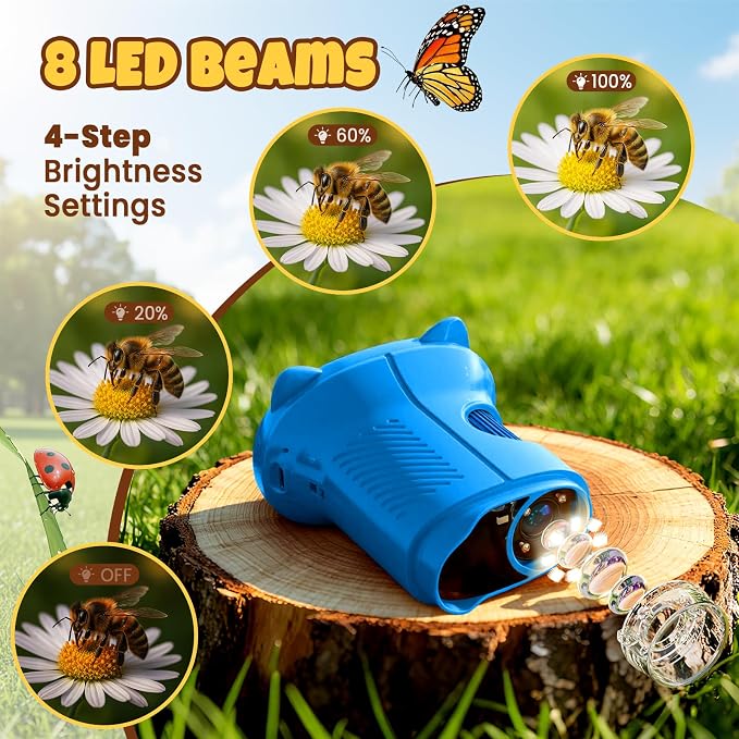 Handheld Digital Mini Microscope for Kids: 1000X 4K 2.4" Microscopes Toys | Portable Pocket STEM Electronic Learning Educational Science Kit 8-12 Birthday Gift 4 5 6 7 Year Old Boy Girl