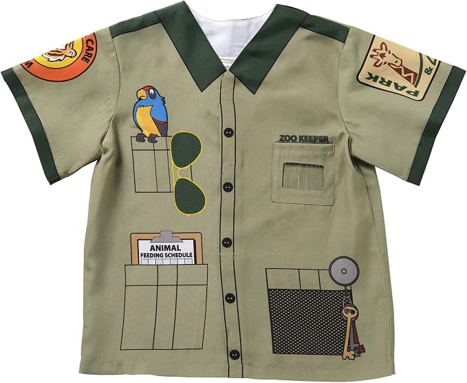 Aeromax My 1st Career Gear Zoo Keeper Top Green, One Size