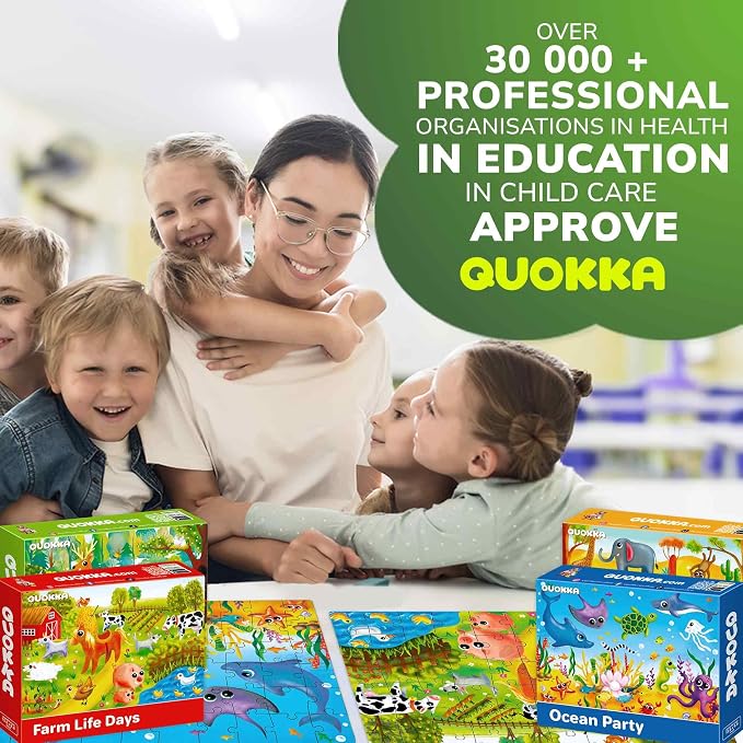 60 Piece Puzzles for Kids Ages 4-6 - 4 Jigsaw Toddlers Puzzles Ages 3-5 | Preschool Animals and Ocean Puzzles for Children Ages 6-8 - Kindergarten Gift for Boys and Girls Ages 7-10