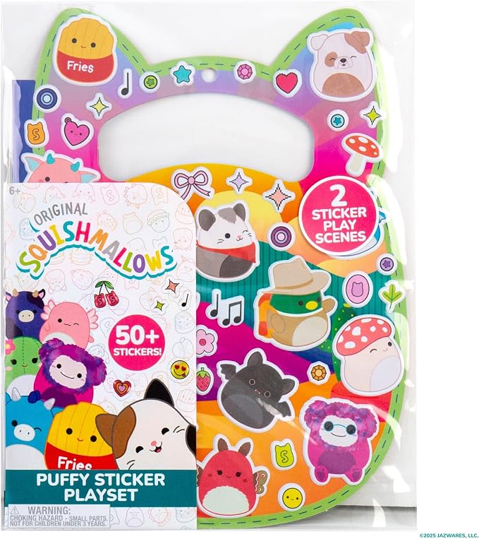 Horizon Group USA Puffy Sticker Playset for Kids, Squishmallows